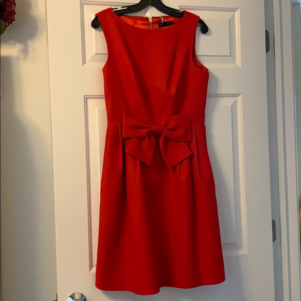 Ted baker red dress with bow in front